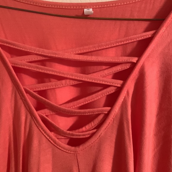 Coral ruffle blouse - Picture 2 of 4